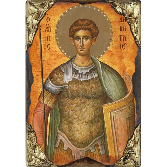 Wooden Icon Saint Dimitrios