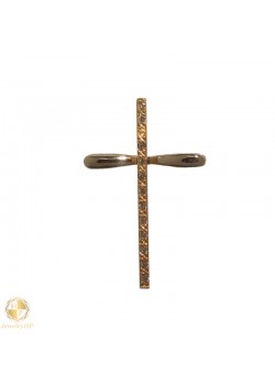Woman Two color cross with zircons 410837