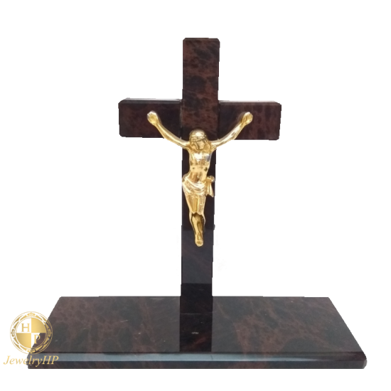 Khachkar με σταυρό και τον Ιησού σε πέτρα οψιδιανού