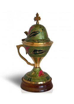 Bronze Censer with a Wooden Base