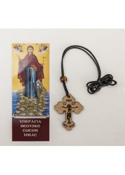 Σταυρός λαιμού από ξύλο ελιάς Ν°2