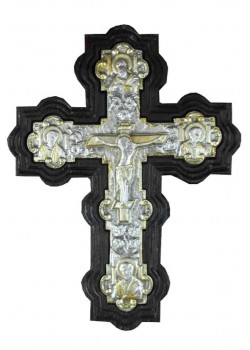 Silver plated cross for wall