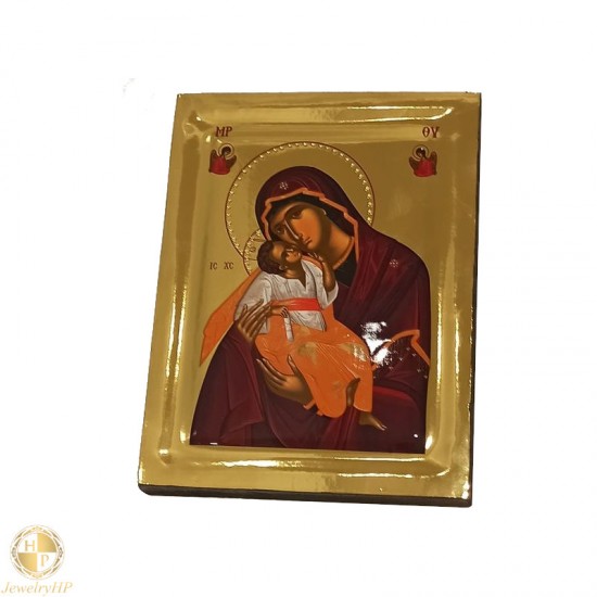 Virgin Mary Glykophilousa - Polished icon
